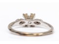 14k White Gold Vintage Diamond Three Stone Ring, App. 0.27 TCW, Size 8