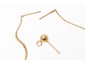 14k Yellow Gold Drop Chain Earrings Plus One Set Of Ball Earring Tops