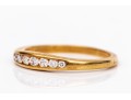 18k Yellow Gold Classic Channel Set Diamond Band Ring, App. 0.10 TCW, Size 6