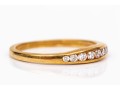 18k Yellow Gold Classic Channel Set Diamond Band Ring, App. 0.10 TCW, Size 6