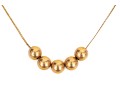 14k Yellow Gold Classic Retro Gold Ball Style Necklace