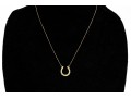 14k Yellow Gold Fun Peridot Set Horseshoe Necklace, App. 0.78 TCW