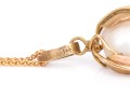 14k Yellow Gold Striking Stacked Baroque Cultured Pearl And Foliate Pendant, With Chain