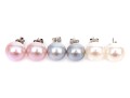 Collection Of Multi-colored Cultured Freshwater Pearl Stud Earrings, With Sterling Silver Posts