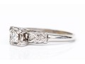 14k White Gold Vintage Diamond Ring, App. 0.12 TCW, Size 5.75