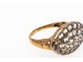10k Yellow Gold Vintage Quartz Cluster Ring, Size 3.5+