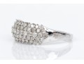 10k White Gold Diamond Dome Ring, App. 0.66 TCW, Size 8