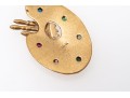 14k Yellow Gold Vintage Palette And Brush Pendant, With Chain