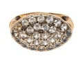 10k Yellow Gold Vintage Quartz Cluster Ring, Size 3.5+