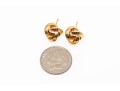 14k Yellow Gold Contemporary Knot Style Earrings