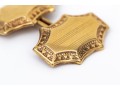 14k Yellow Gold Vintage Elongated Scalloped Edge Cufflinks, Loose Links Style