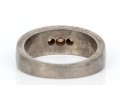 Titanium And 18k Yellow Gold Striking Diamond Set Band Ring, App. 0.14 TCW, Size 10, See Note