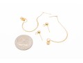 14k Yellow Gold Drop Chain Earrings Plus One Set Of Ball Earring Tops