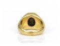 14k Yellow Gold Vintage Green Nephrite Jade Ring , Size 2.75