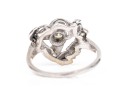 14k White Gold Vintage Diamond Cluster Ring, App. 0.41 TCW, Size 9.25