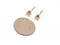 14k White Gold Simple Diamond Stud Earrings, App. 0.42 TCW