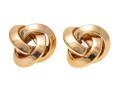 14k Yellow Gold Contemporary Knot Style Earrings