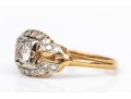 14k And 18k Vintage Round Diamond Ring, App. 0.29 TCW, Size 6.25