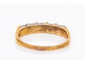 14k Yellow Gold Lovely Princess Cut Diamond Band Ring, App. 0.70 TCW, Size 7