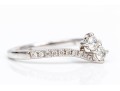 14k White Gold Lovely Diamond Set Bypass Ring, App. 0.42 TCW, Size 8.25