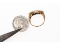 10k Yellow Gold Vintage Quartz Cluster Ring, Size 3.5+