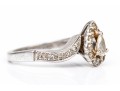 14k White Gold Pear Diamond, App. 0.16 CTS, And White Sapphire Set Ring, Size 6