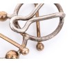Sterling Silver And 14k Yellow Gold Fun Contemporary Open Circle Motif Bracelet