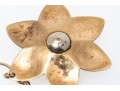 9k Yellow Gold Fun Nephrite Jade Set Chunky Flower Motif Earrings
