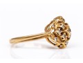 14k Yellow Gold Vintage Diamond Cluster Ring, App. 0.11 TCW, Size 6