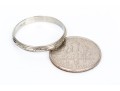 18k White Gold Vintage 2.5mm Patterned Band Ring, Size 7-