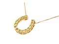 14k Yellow Gold Fun Peridot Set Horseshoe Necklace, App. 0.78 TCW