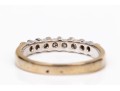 18k White Gold Pretty Bar Set Diamond Band Ring, App. 0.12 TCW, Size 5.5