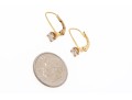 14k Yellow Gold Simple Moissanite Set Drop Earrings