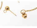 14k Yellow Gold Drop Chain Earrings Plus One Set Of Ball Earring Tops