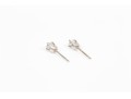 10k White Gold Simple Diamond Stud Earrings, App. 0.20 TCW