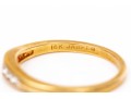18k Yellow Gold Classic Channel Set Diamond Band Ring, App. 0.10 TCW, Size 6