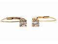 14k Yellow Gold Simple Moissanite Set Drop Earrings