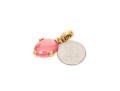 14k Yellow Gold Beautiful Cabachon Pink Tourmaline Pendant, With An Enhancer Bale
