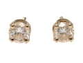 14k White Gold Simple Diamond Stud Earrings, App. 0.42 TCW