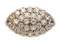 10k Yellow Gold Vintage Quartz Cluster Ring, Size 3.5+