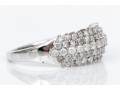 10k White Gold Diamond Dome Ring, App. 0.66 TCW, Size 8