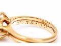 14k Yellow Gold Vintage Diamond And Guard Ring Cluster, Paired, App. 0.30 TCW, Size 5.5