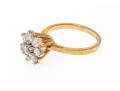 10k Yellow Gold Moissanite Cluster Ring, Size 6.25