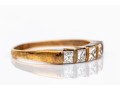14k Yellow Gold Lovely Princess Cut Diamond Band Ring, App. 0.70 TCW, Size 7