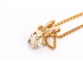 14k Yellow Gold Classic Diamond Solitaire Pendant, App. 0.19 CTS, With Chain