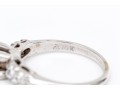 14k White Gold Vintage Diamond Ring, App. 0.12 TCW, Size 5.75
