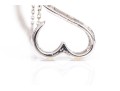 14k White Gold Fun Diamond Set Heart Swan Motif Pendant, App. 0.09 TCW, With Chain