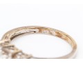 14k White Gold Princess Cut And Round Diamond Ring, App. 0.20 TCW, Size 6.75