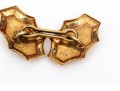 14k Yellow Gold Vintage Elongated Scalloped Edge Cufflinks, Loose Links Style