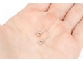 10k White Gold Simple Diamond Stud Earrings, App. 0.20 TCW